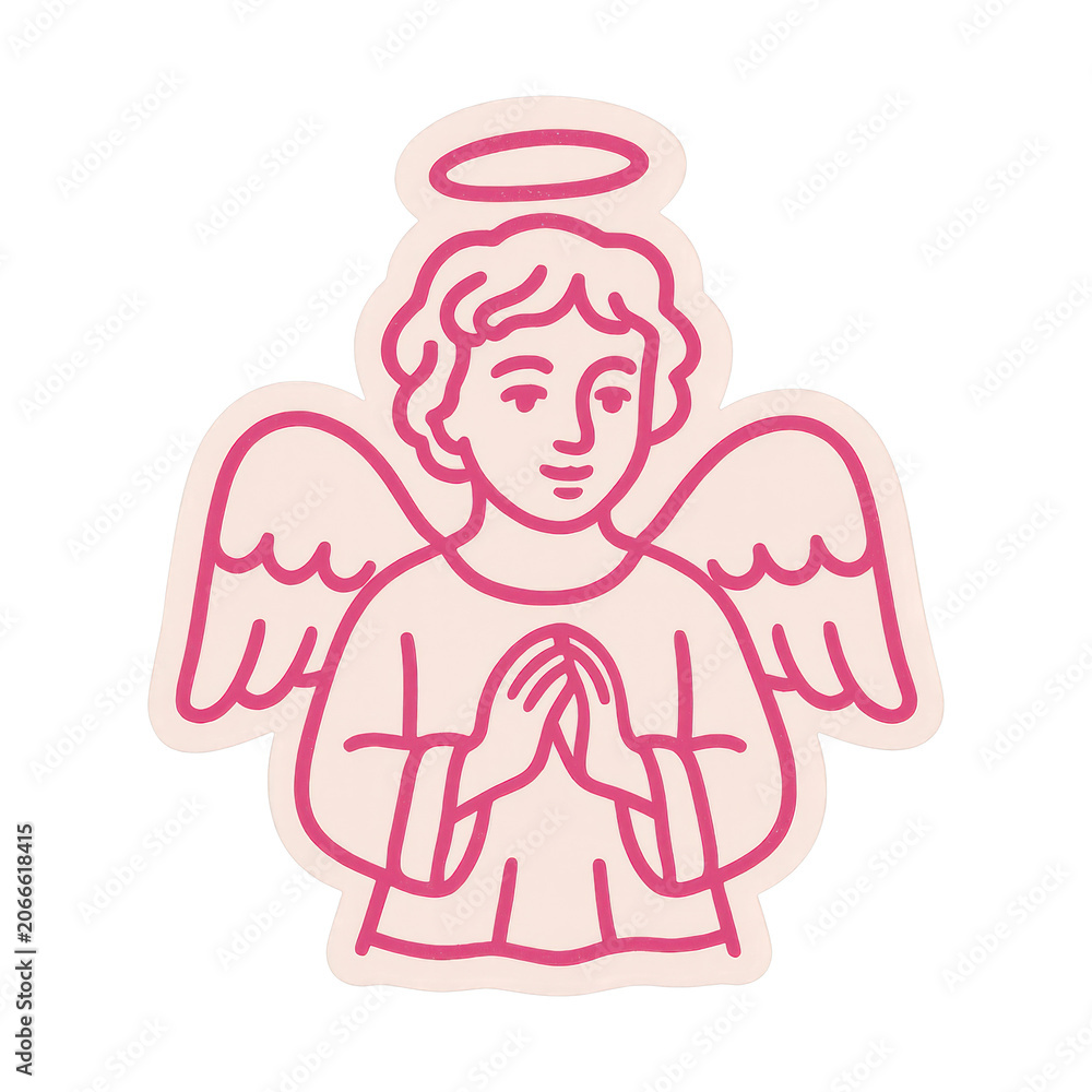 Fototapeta premium PNG Pink angel illustration sticker