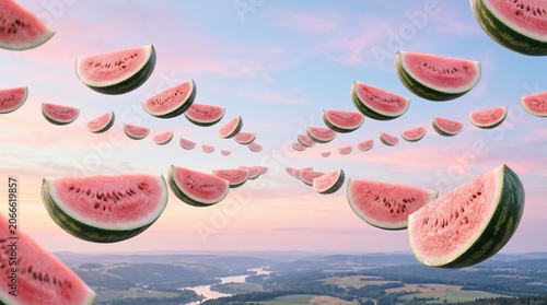 Surreal Nature Illustration at Sunset