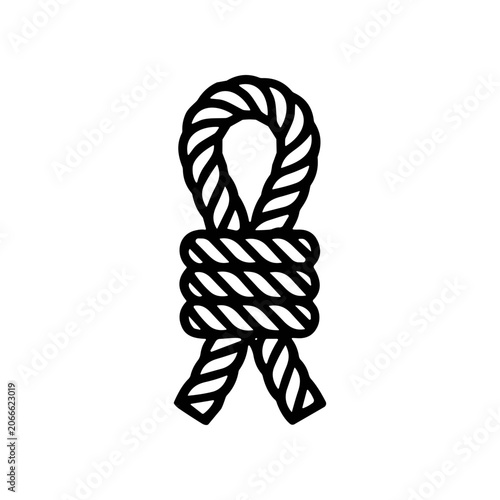 Canvastavla Knot tied in a rope.