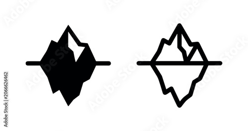 Canvastavla Iceberg icon, Hidden depth symbol