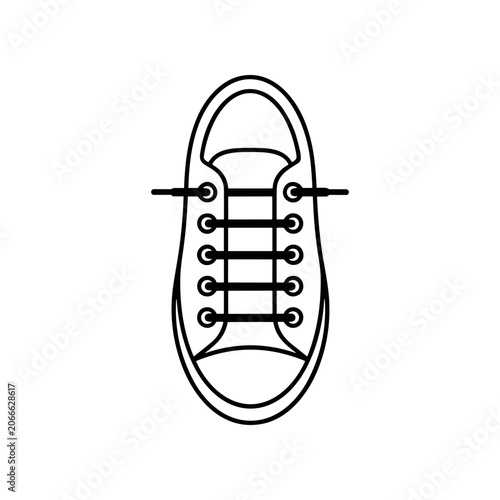 Shoe Laces and Eyelets Detail.