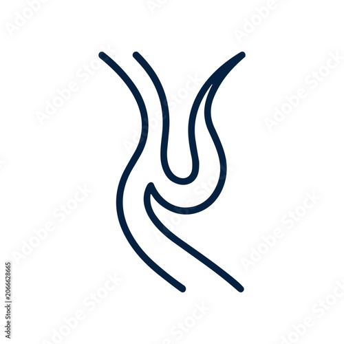Simple line art design element.