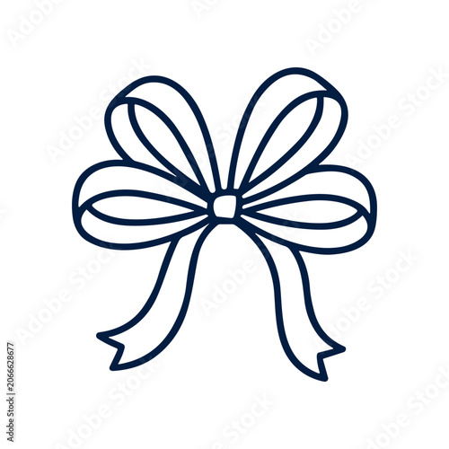 Simple line drawing of a bow.