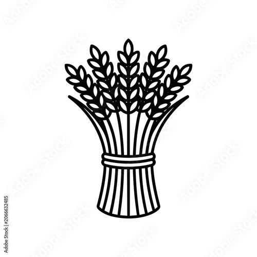 Принти на полотні Bunch of wheat stalks tied together.