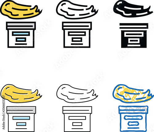 lanolin wool wax color icon vector. lanolin wool wax sign. isolated symbol multipack