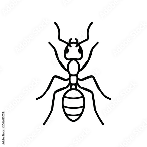 Detailed illustration of an ant.