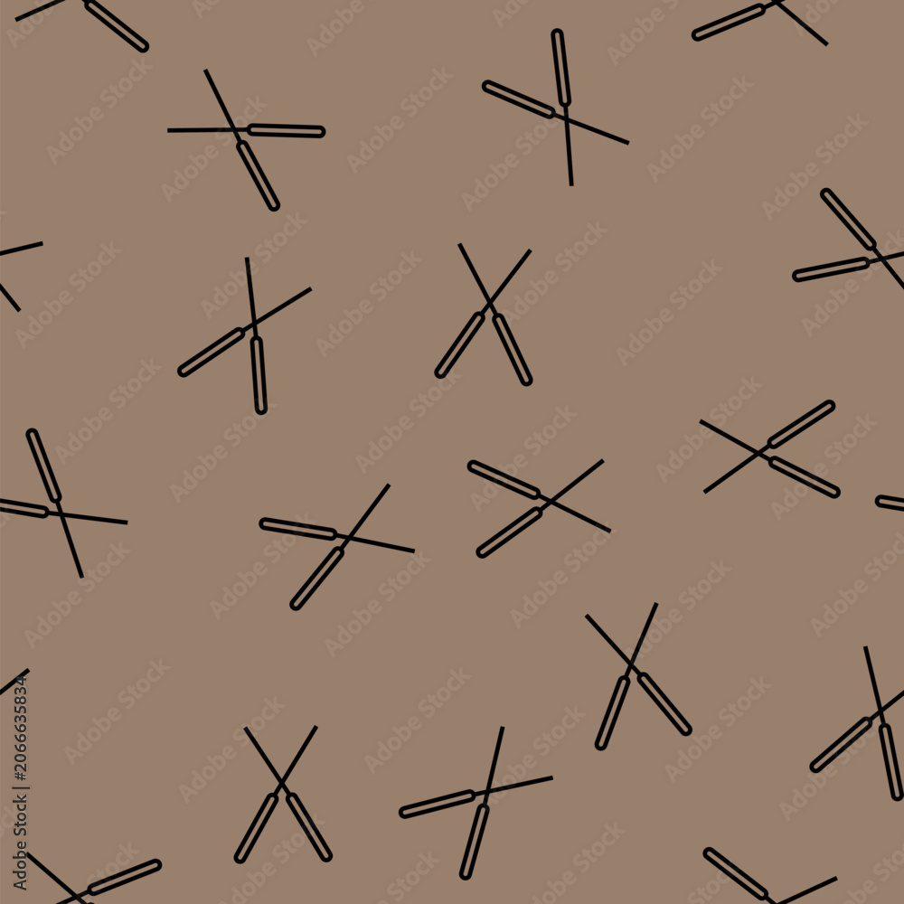 Fototapeta premium crossed needles acupuncture vector seamless pattern crossed needles acupuncture sign illustration