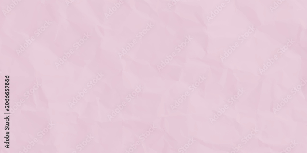 Fototapeta premium Wrinkled paper texture pattern with pink halftone. Dot gradient effect vector background. Trendy overlay print.