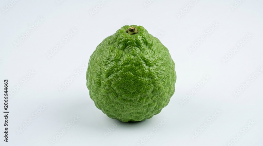 Obraz premium green lemon on a white background