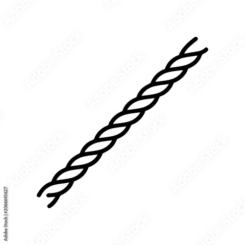 Foto Twisted metal wire cable closeup.