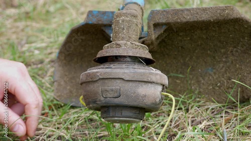 Applying Grease to Brush Cutter Gearbox for Routine Maintenance