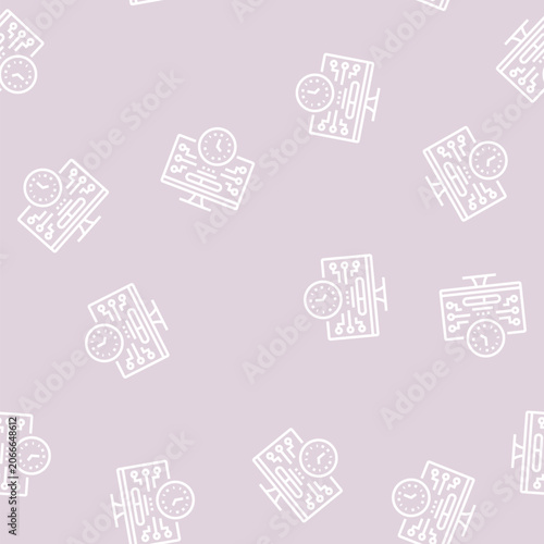 Принти на полотні shareware upload vector line seamless pattern shareware upload sign illustration