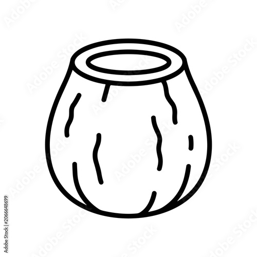 Simple line drawing of glass vase.