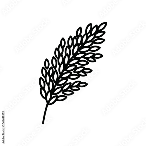 Detailed illustration of a single leaf.