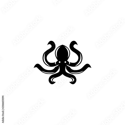 Octopus Bold Simple vector logo design