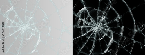 Realistic broken glass pattern with shattered radial cracks and impact fractures texture isolated on transparent background in blue and silver tones transparent png overlay crack effect glasses crash