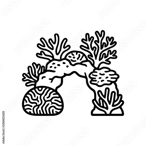 Coral Reef Marine Life Illustration 1.