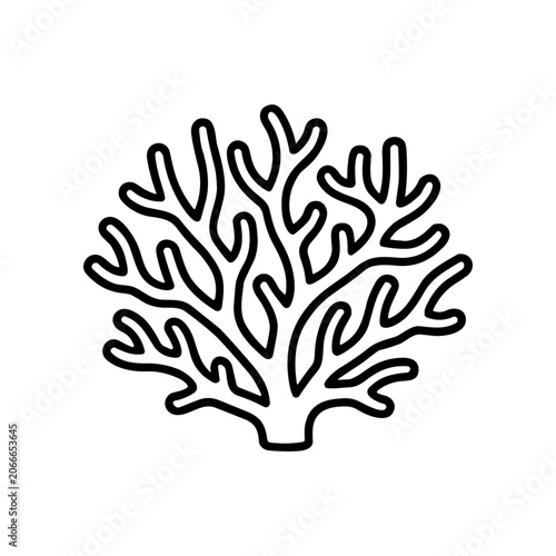 Coral Reef Marine Life Illustration.