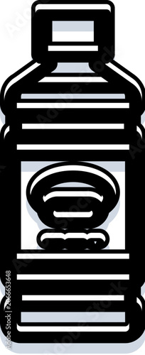 Photography Plastic water bottle icon symbolizing hydration and daily beverage needsportable