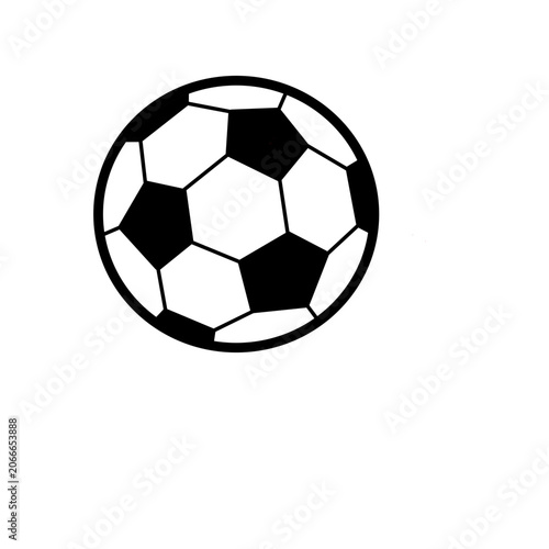 Black soccer ball vector icon