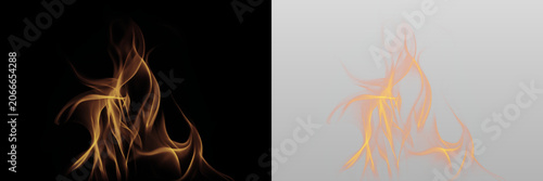 Photos Transparent png of realistic red flames burning with fiery heat isolated on tran