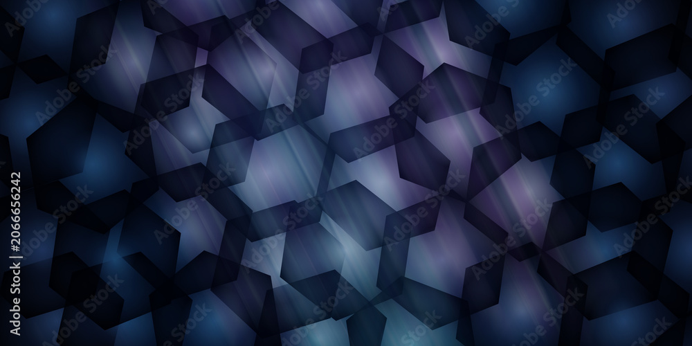 Obraz premium Abstract geometric background with overlapping dark blue hexagons