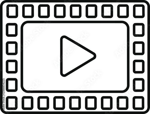 Play Button Film Strip Icon