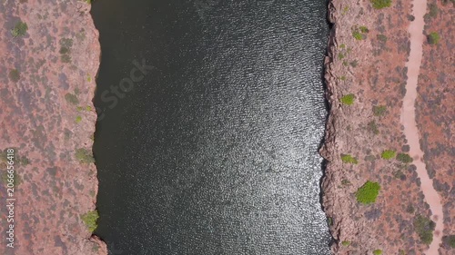 Drone flight over Yardie Creek Gorge, Exmouth, Ningaloo Coast, Video, Western Australia