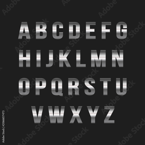 silver alphabet collection set design