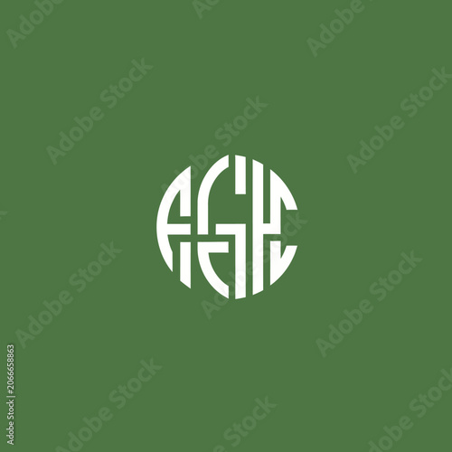 Monogram Logo Design Featuring Intertwined Letters A G H C.