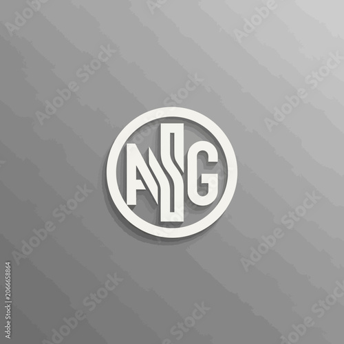 Monogram Logo Design Featuring Intertwined Letters A, N, and G.