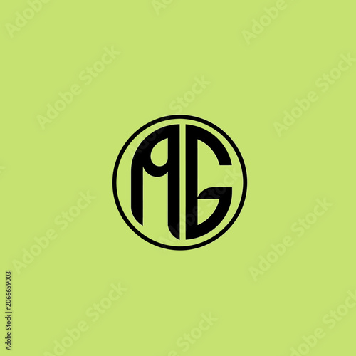 Monogram Logo Design Featuring Intertwined Letters P and G.