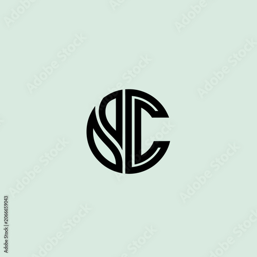 Monogram Logo Design Featuring Intertwined Letters SC.