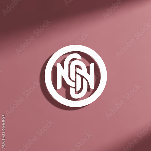 Monogram Logo Design Intertwined Letters Circular Emblem.