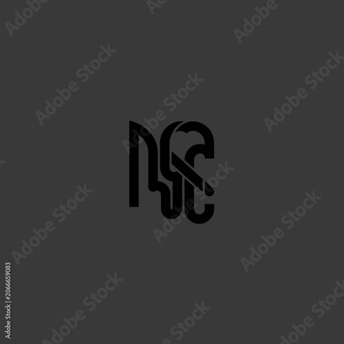 Monogram Logo Design NSC Abstract Symbol.