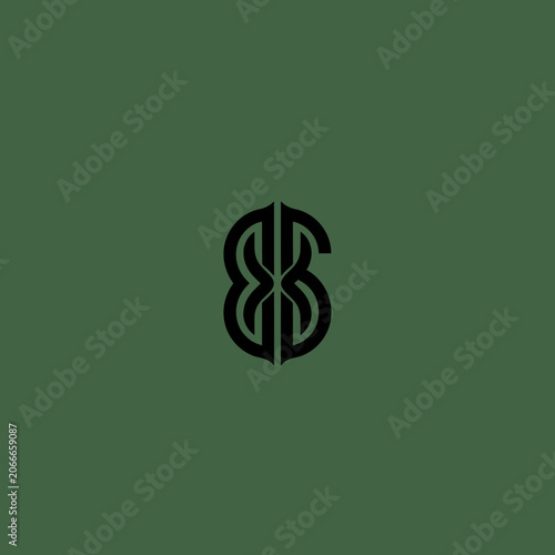 Monogram Logo Design of Intertwined Letters B and S.