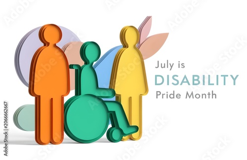 July is Disability Pride Month banner.
