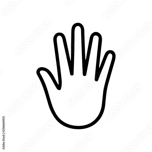Tableau sur toile Hand Palm Gesture Symbol Icon.