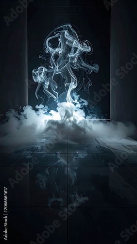 Glowing Electric Waveform in Dark Background.