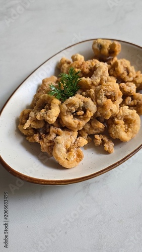 Obraz na plátně Fried calamary in a bowl