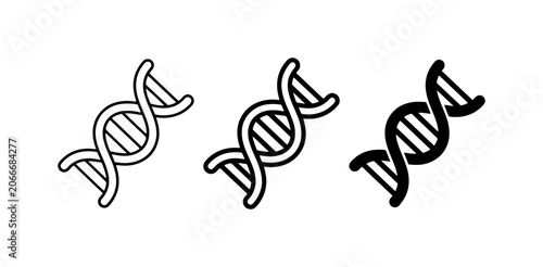 Φωτογραφία DNA Helix Icons, Genetic Science Symbols, Molecular Biology Research Graphics