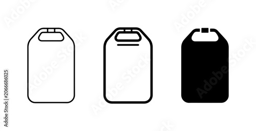 Bild auf Leinwand Dry Bag Icons Set, Waterproof Sack Vector Graphics, Outdoor Gear Symbols, Campin