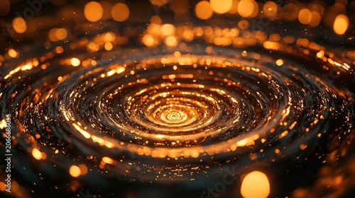 Abstract rippling gold background