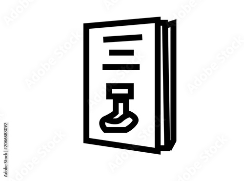 science book outline icon vector