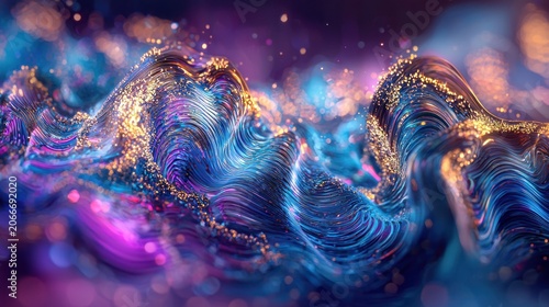 Abstract colorful swirling design