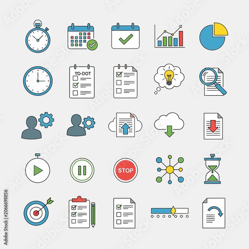 Productivity and Time Management Icons