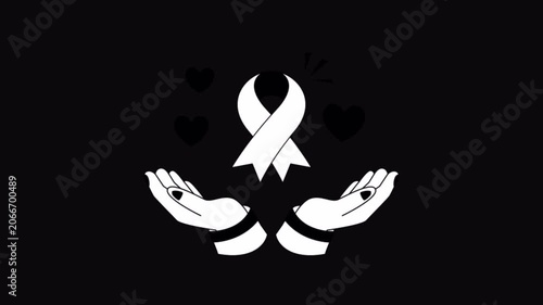 Awareness Black and White Alpha Channel Animation