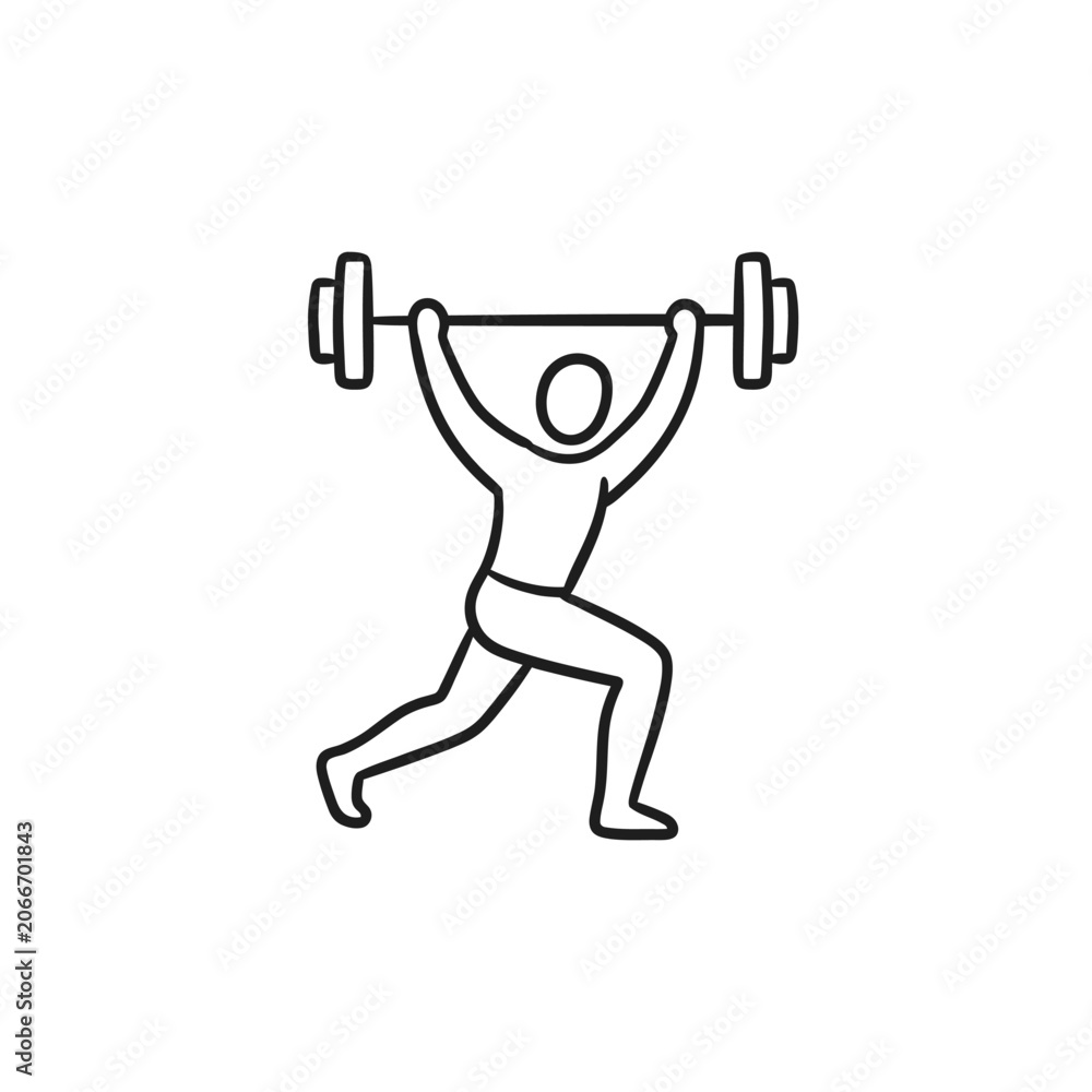 Obraz premium Person Lifting Weights in Gym.