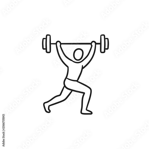 Person Lifting Weights in Gym.