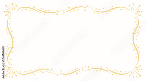 The Golden Ornate Frame Border Design Element.